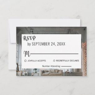 Tarjeta De Confirmación De Asistencia Elegante tema rústico boda otoño Boda floral R