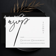 Elegante tipografía de escritura en blanco y negro
