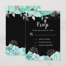 Elegantes flores verdes y plateadas Sweet Sixteen