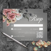Elegantes Rosas de Flores Blancas Rosa Boda Gris Q