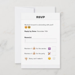 Tarjeta De Confirmación De Asistencia Emoji de medios sociales Bat Mitzvah o Bar Mitzvah