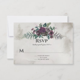 Tarjeta De Confirmación De Asistencia En la naturaleza salvaje bodas florales rústicas d