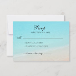 Tarjeta De Confirmación De Asistencia En la playa