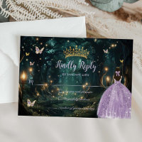 Encantado Bosque Purple Lilac Vestido Quinceañera