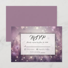 Tarjeta De Confirmación De Asistencia Encantamiento estrellado en flor