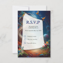 Tarjeta De Confirmación De Asistencia Enchanted Magical Fantasy Creations 