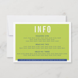 Tarjeta De Confirmación De Asistencia ENCLOSURE DETAIL diversión negrita bloques lime az