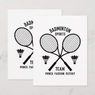 Tarjeta De Confirmación De Asistencia Equipo de deportes de bádminton