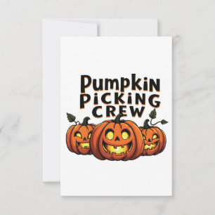 Tarjeta De Confirmación De Asistencia Equipo de Picking de Calabaza Fantasma Halloween M