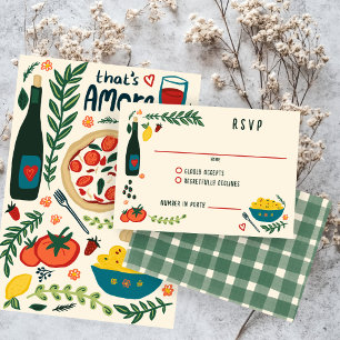 Tarjeta De Confirmación De Asistencia Esa es la comida italiana de That's Amore BODAS PE