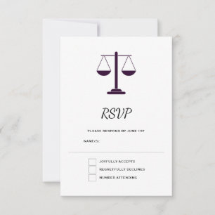Tarjeta De Confirmación De Asistencia Escalas de Justicia Servicios Legales Símbolo de G