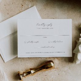 Tarjeta De Confirmación De Asistencia Escudo del Monograma de Vines sin tiempo