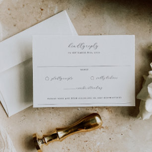 Tarjeta De Confirmación De Asistencia Escudo del Monograma de Vines sin tiempo