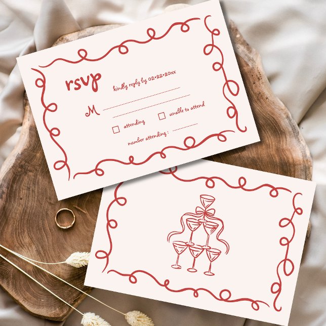Tarjeta De Confirmación De Asistencia Ese es un Boda caprichoso y divertido (Subido por el creador)