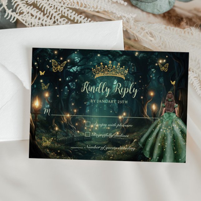 Tarjeta De Confirmación De Asistencia Esmeralda Esmeralda Esmeralda Escándalo Vestido Qu (Subido por el creador)