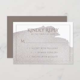 Tarjeta De Confirmación De Asistencia Esplash de beige | Elegante acuarela taupana