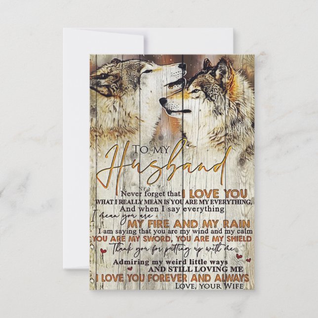 Tarjeta De Confirmación De Asistencia Esposo A Mi Esposo Te Amo (Anverso)