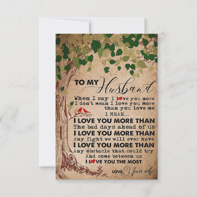 Tarjeta De Confirmación De Asistencia Esposo A Mi Esposo Te Quiero Más (Anverso)