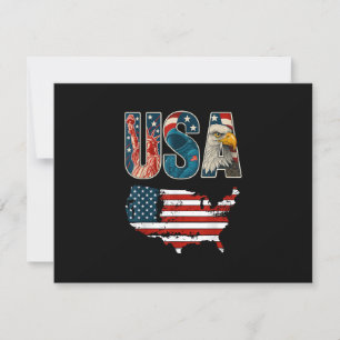 Tarjeta De Confirmación De Asistencia Estados Unidos Patriótico 4 de julio Bandera de Es