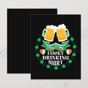 Tarjeta De Confirmación De Asistencia Este Es Mi Día De San Patricio De Suerte Bebiendo
