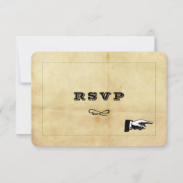 Tarjeta De Confirmación De Asistencia Estilo de Distrés de Edad Antigua