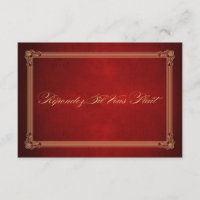 Estilo de póster vintage Sumptuous Red Wedding RSV