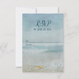 Tarjeta De Confirmación De Asistencia estrella de mar con red