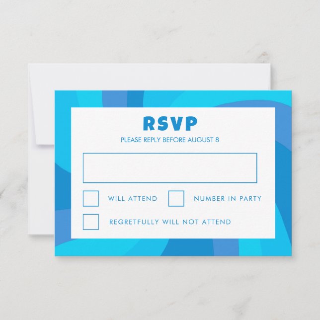 Tarjeta De Confirmación De Asistencia Estrella moderna de Swirl de David Personalizado B (Anverso)