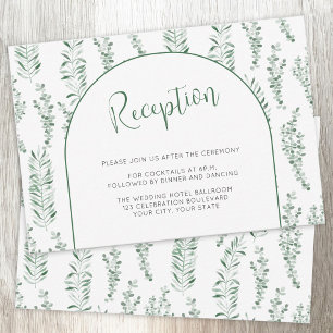 Tarjeta De Confirmación De Asistencia Eucalyptus Greenery Elegante Tarjeta de Recepción 