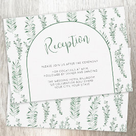 Tarjeta De Confirmación De Asistencia Eucalyptus Greenery Elegante Tarjeta de Recepción 