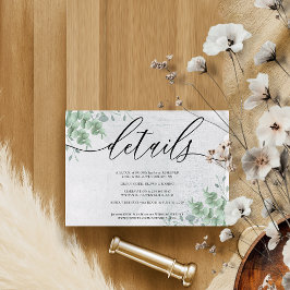 Tarjeta De Confirmación De Asistencia Eucalyptus Modern Añade Tus Propios Detalles Fotog