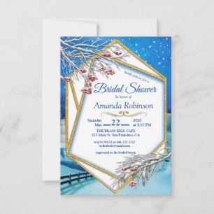 Tarjeta De Confirmación De Asistencia Fantasy Winter Bridal Shower