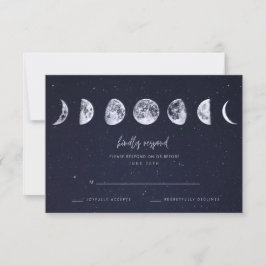 Tarjeta De Confirmación De Asistencia Fases de matrimonio de Starry Sky Moon