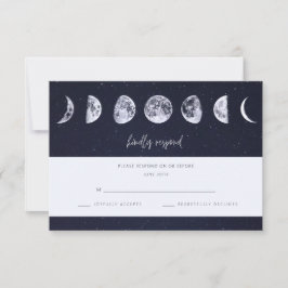 Tarjeta De Confirmación De Asistencia Fases de matrimonio de Starry Sky Moon