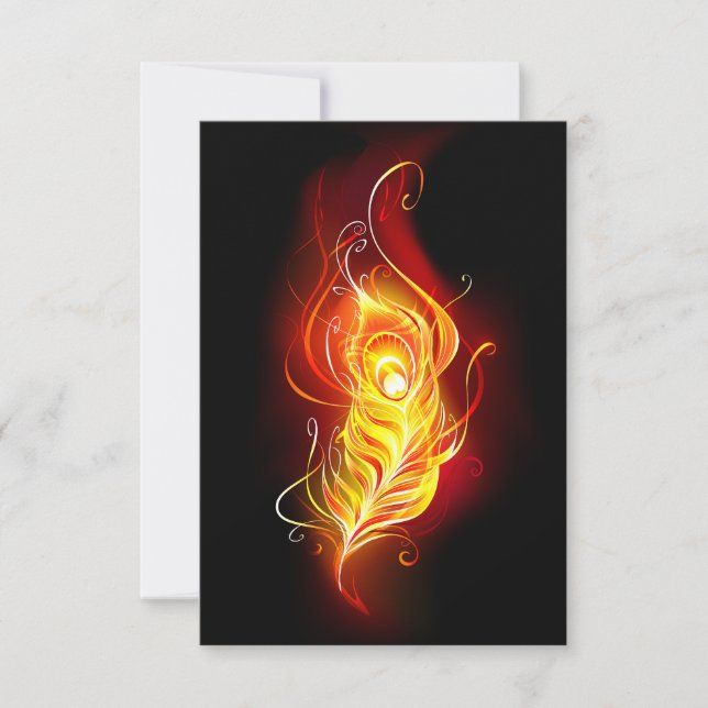 Tarjeta De Confirmación De Asistencia Feather Peacock (Anverso)