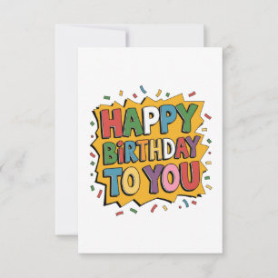 Tarjeta De Confirmación De Asistencia Felicidades Comic Burst