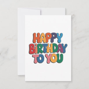 Tarjeta De Confirmación De Asistencia Feliz cumpleaños retro