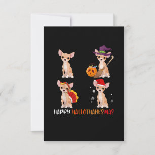 Tarjeta De Confirmación De Asistencia Feliz Hallothanksmas linda bruja Turquía Santa