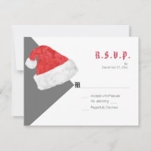 Festividad de Navidades de Santa Hat Boda Gray RSV