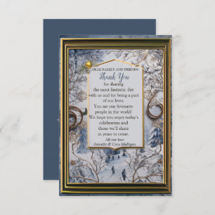 Tarjeta De Confirmación De Asistencia Festividad única de copos de nieve Gracias