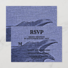 Tarjeta De Confirmación De Asistencia Fiesta de Halloween Da miedo Craw Purple Blue Spoo