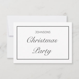 Tarjeta De Confirmación De Asistencia Fiesta de Navidades negros blancos Minimalistas mo