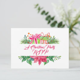 Tarjeta De Confirmación De Asistencia Fiesta Navidades de elementos navidades