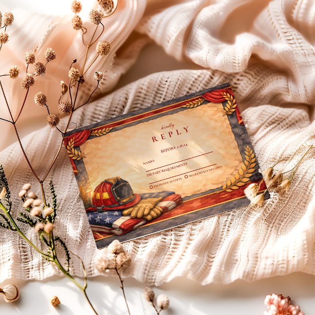 Tarjeta De Confirmación De Asistencia Fire Department Graduation (Subido por el creador)