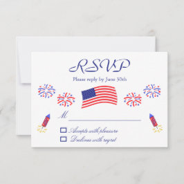 Tarjeta De Confirmación De Asistencia Firecracker Patriotic Baby Shower