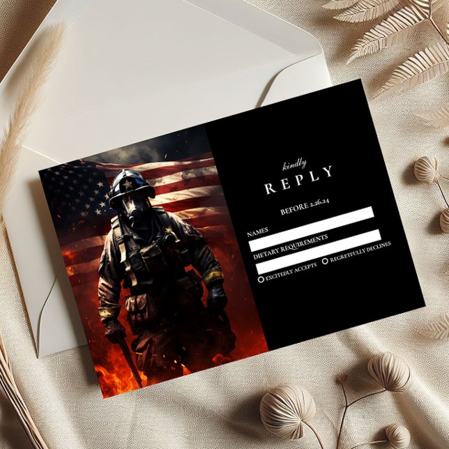 Tarjeta De Confirmación De Asistencia Firefighter Class of 2026 Graduation (Subido por el creador)