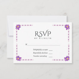 Tarjeta De Confirmación De Asistencia Flor de Lotus india