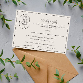Tarjeta De Confirmación De Asistencia Flor del Mes | Enero | Boda Totalmente Personaliza