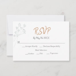 Tarjeta De Confirmación De Asistencia Floral Greenery Wedding
