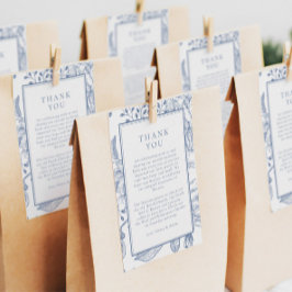 Tarjeta De Confirmación De Asistencia Floral Periwinkle Elegant Wedding Gracias Insertar